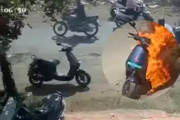 Ola Electric Scooter Catches Fire Outside Pune School